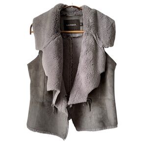 Sandwich Gray Faux Shearling Vest